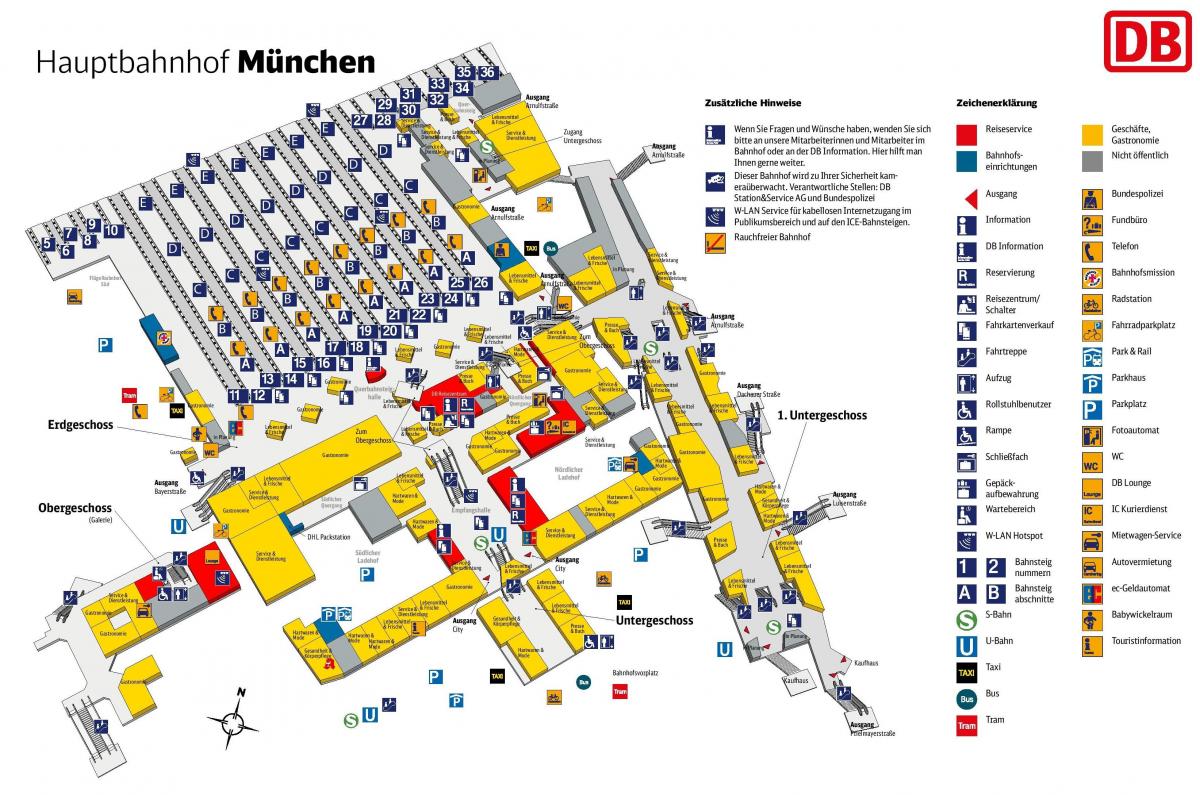 münchen hbf แผนที่