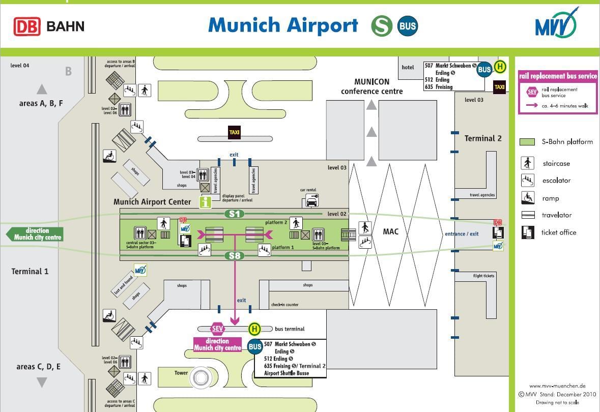 muc เทอร์มินัล 2 แผนที่