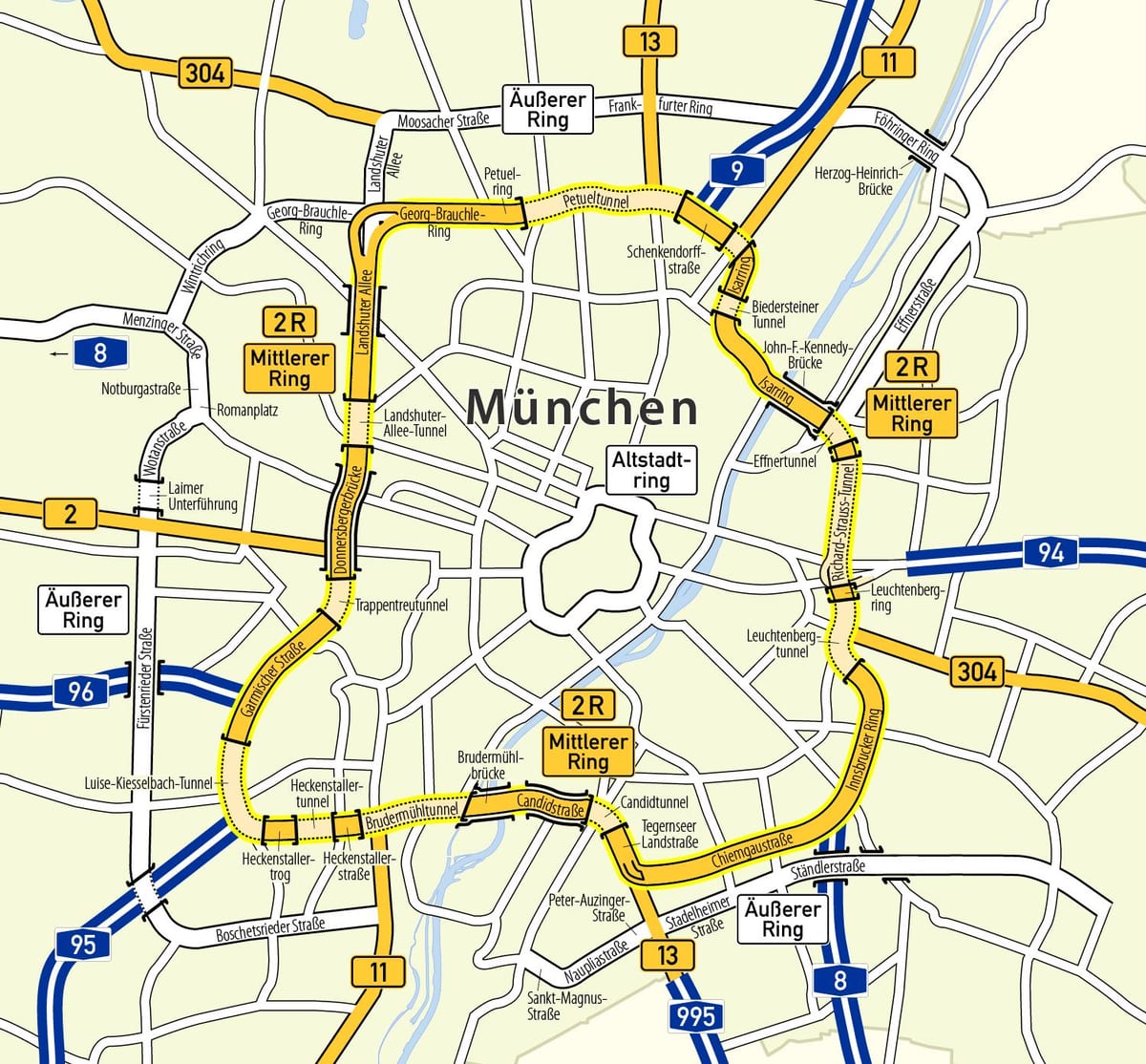 munchen แหวนบนแผนที่
