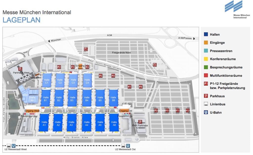 messe munchen แผนที่