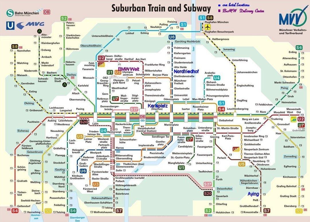 muenchen s bahn แผนที่