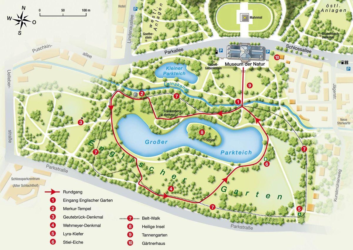แผนที่ของ englischer garten