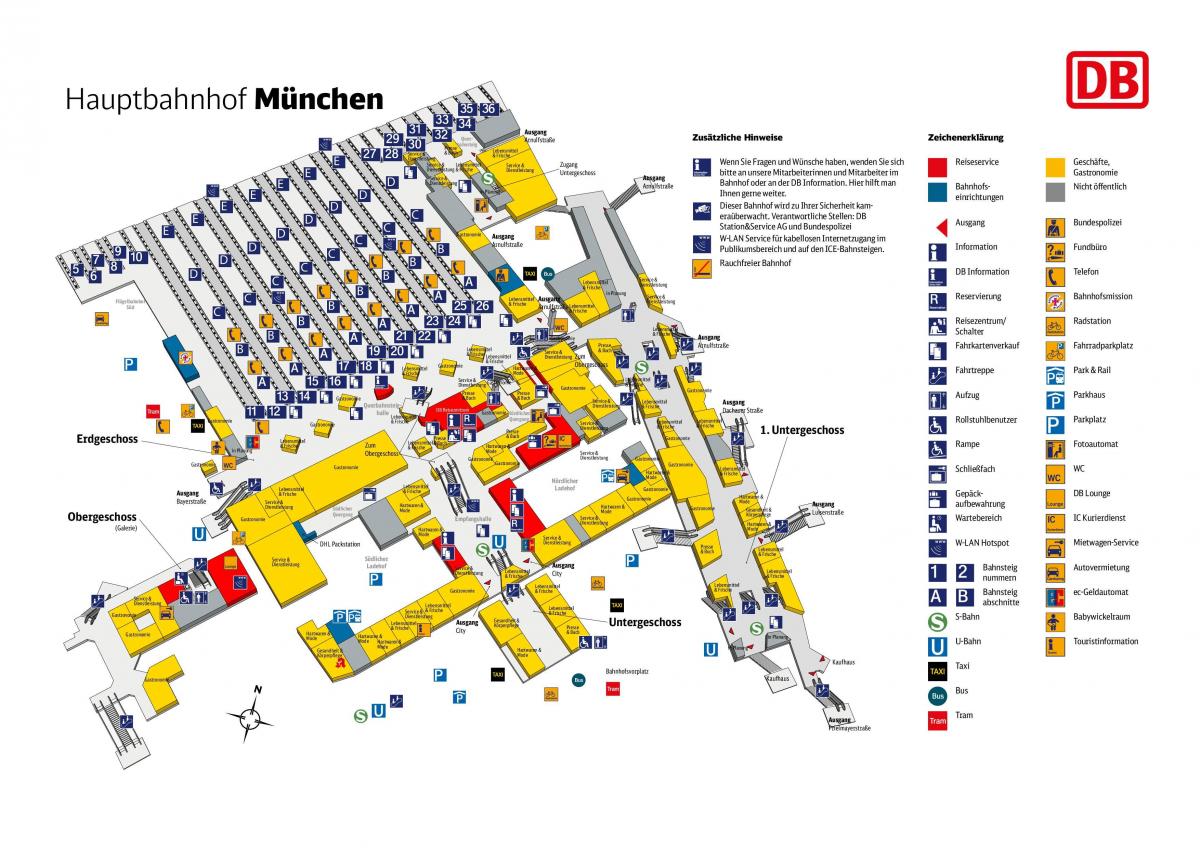แผนที่ของ muenchen hbf