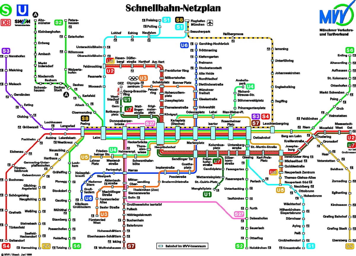 แผนที่ของ munchen เมโทร