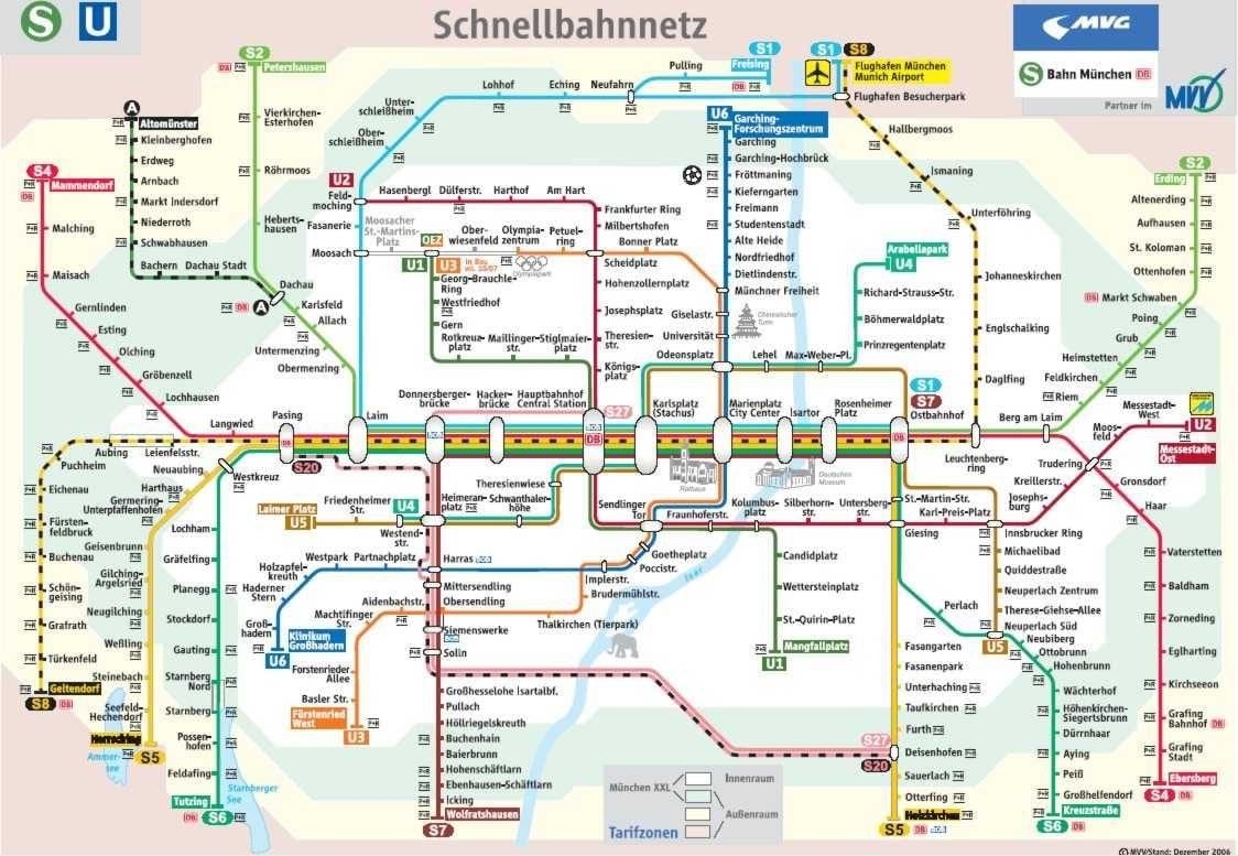 mvv แผนที่มิวนิค