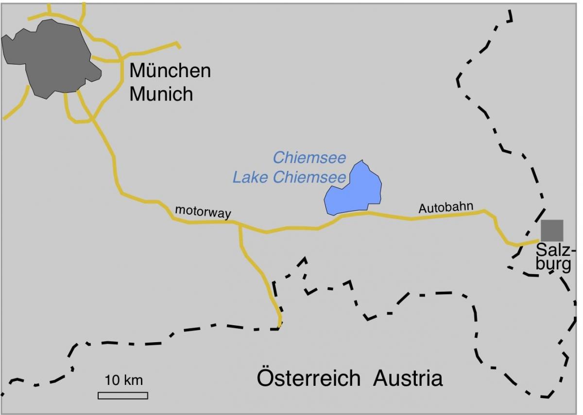 แผนที่ ofmunich ทะเลสาบนั่น 