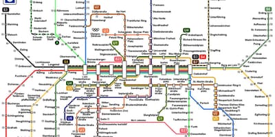รถไฟใต้ดินแผนที่มิวนิคเยอรมัน