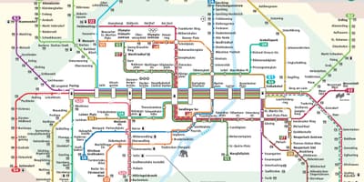 มิวนิคฟรถไฟบนแผนที่