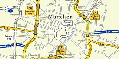 Munchen แหวนบนแผนที่