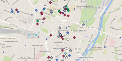 แผนที่ของมิวนิค altstadt