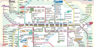 มิวนิค s1 รถไฟบนแผนที่