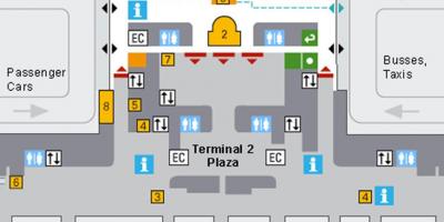 แผนที่ของมิวนิคสนามบิน arrivals